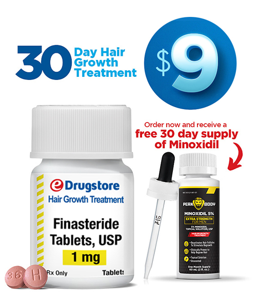 30 Finasteride with Free 30 day supply of Minoxidil